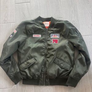 Ashley by 26 International Cropped Bomber Jacket Women Sz M Green Y2K Coat EUC